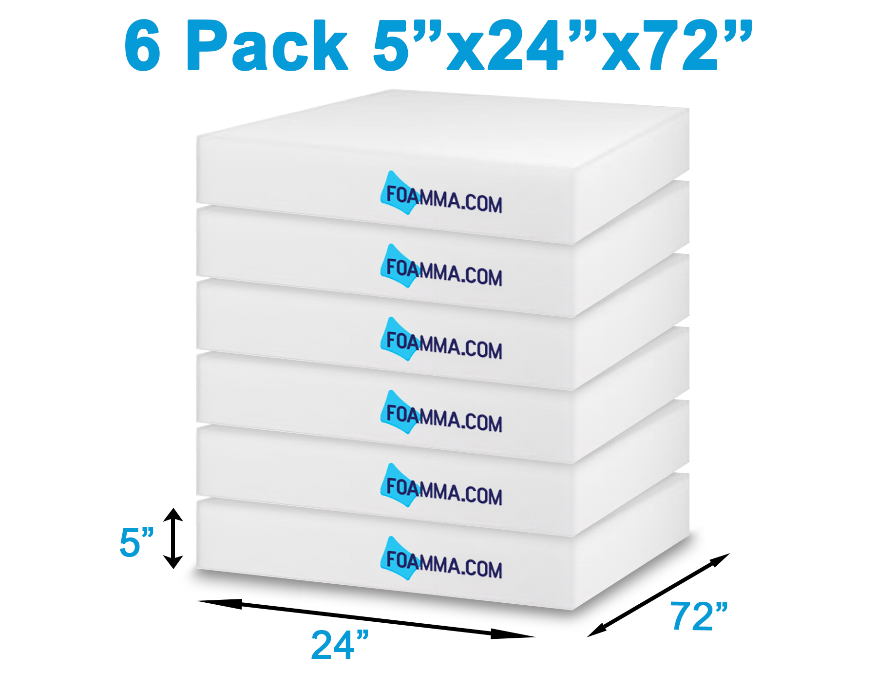 High Density Upholstery Foam 2x24x36 - Firm Cushion Foam For Chairs, Wheelchairs & Furniture